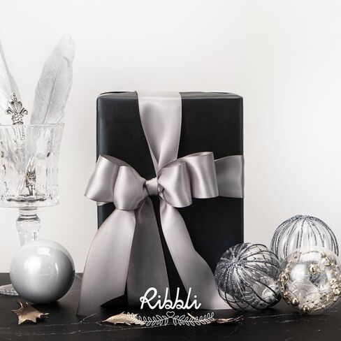 Ribbli Black Metallic Wrapping Paper Matte Black Solid Color Paper Perfect for Birthday Christmas Baby Shower Wedding Valentine's Day- 17Inch x 394Inch(33Feet) in Saudi Arabia