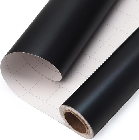 Ribbli Black Metallic Wrapping Paper Matte Black Solid Color Paper Perfect for Birthday Christmas Baby Shower Wedding Valentine's Day- 17Inch x 394Inch(33Feet) in Saudi Arabia