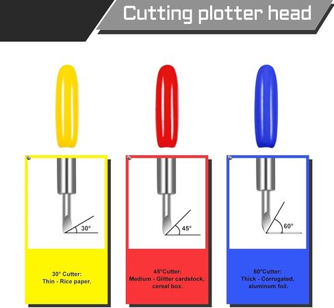 16 Pcs Deep Cut Blade Housing and Deep Point Blade 30°/45°/60°Deep Cut Blade Replacement Deep Cut Blade and Housing Replacement for Crafting Cutting Machine in Saudi Arabia
