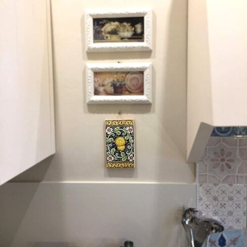 CERAMICHE D'ARTE PARRINI - بلاط السيراميك الإيطالي، طلاء الفخار، طلاء الفخار، الليمون الأزرق، مرسومة يدويًا، صنع في إيطاليا توسكان in Saudi Arabia
