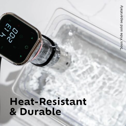 حاوية مياه Sous Vide + غطاء - حاوية كبيرة الحجم سعة 12 لترًا Sous Vide خالية بنسبة 100% من مادة BPA للطهي in Kuwait