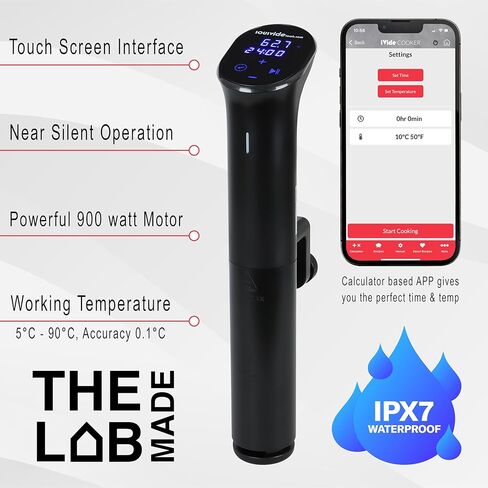 iVide 2.0 WiFi Sous Vide Cooker – Precision Immersion Circulator, 1200W, 0.1°C Accuracy, App Recipes, Quiet Operation, 30L Capacity in Saudi Arabia