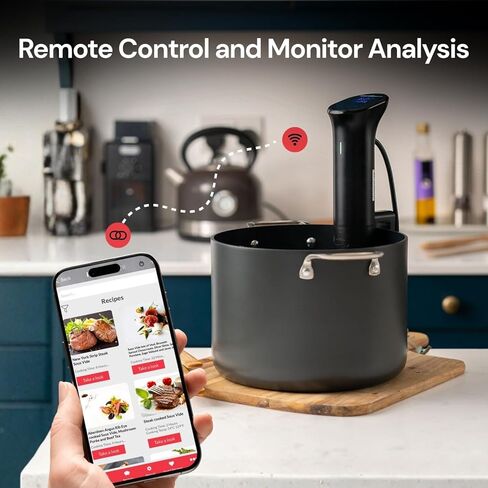 iVide 2.0 WiFi Sous Vide Cooker – Precision Immersion Circulator, 1200W, 0.1°C Accuracy, App Recipes, Quiet Operation, 30L Capacity in Saudi Arabia