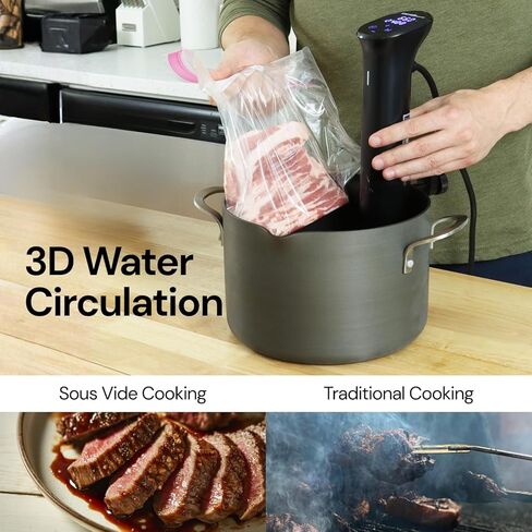 iVide 2.0 WiFi Sous Vide Cooker – Precision Immersion Circulator, 1200W, 0.1°C Accuracy, App Recipes, Quiet Operation, 30L Capacity in Saudi Arabia