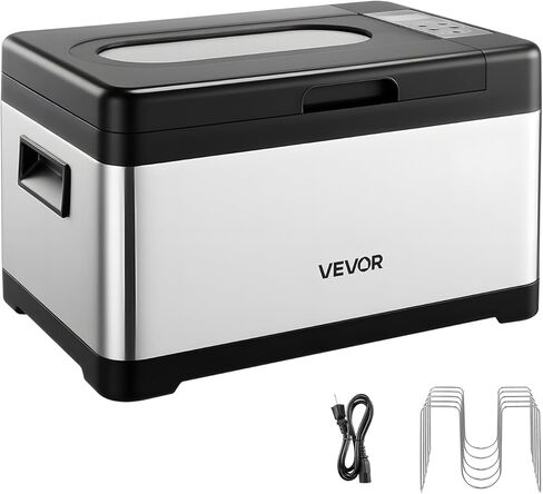 طباخ VEVOR Sous Vide، آلة Sous-Vide بقدرة 800 وات، آلة طهي Suveed مع شاشة رقمية LED، غطاء زجاجي، تحكم دقيق في درجة الحرارة والمؤقت، للعائلة والأصدقاء، وعاء Sous Vide الكل في واحد in Kuwait