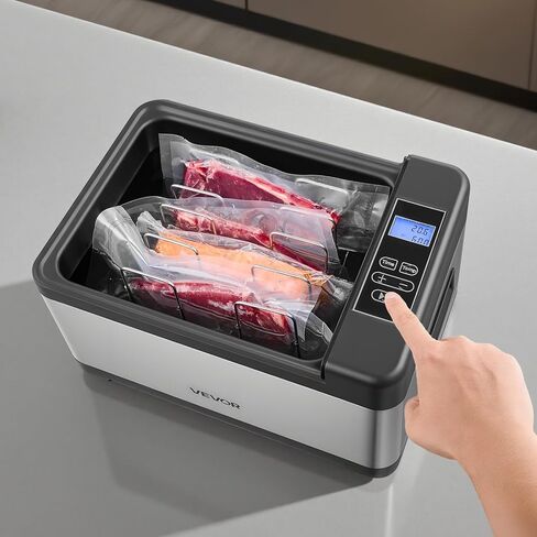 طباخ VEVOR Sous Vide، آلة Sous-Vide بقدرة 800 وات، آلة طهي Suveed مع شاشة رقمية LED، غطاء زجاجي، تحكم دقيق في درجة الحرارة والمؤقت، للعائلة والأصدقاء، وعاء Sous Vide الكل في واحد in Kuwait