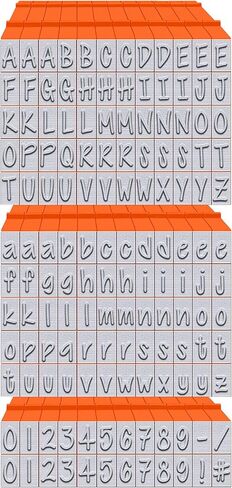 طوابع PEGZ® V2 الأبجدية قابلة للنقر - خط برتقالي قابل للتوصيل (60 حرفًا كبيرًا، 60 حرفًا صغيرًا، 24 رقمًا ورمزًا، 6 قطع فارغة 150 قطعة حزمة متوسطة الحجم) in Saudi Arabia