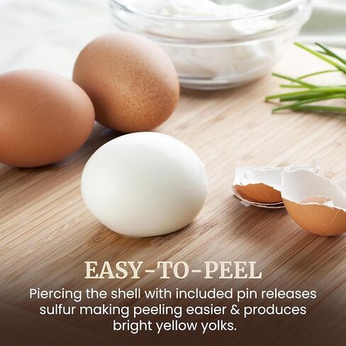 Elite Gourmet EGC855SS Easy Egg Cooker, 7-Egg Capacity, Soft, Medium, Hard-Boiled, Omelets, Poached Eggs, Plays Melody when Done, Auto Shut-Off, Measuring Cup, Stainless Steel in Kuwait