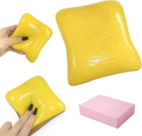Sticky Bread Squishy Toys, a Slow-Rising Fidget for Stress Relief & Focus | Fun Kawaii Desk Accessory for Adults & Teens (Pink) in Saudi Arabia