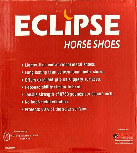 MPMH Eclipse Series I Heart Bar حدوة حصان احترافية، بولي يوريثين أبيض، هيكل من البلاستيك الحراري، قبضة فائقة، تصميم ممتص للصدمات لاستخدام الفروسية (1) in Kuwait
