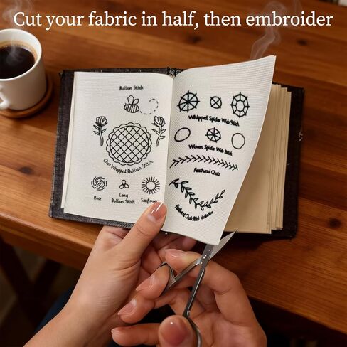 Obear 2026 New Stitch Book Kit, Embroidery Books of Stitches，Portable Sampler Handbook of Embroidery Stitches with a Complete Toolkit, Ideal for Adult DIY and Craft Enthusiasts. in Kuwait