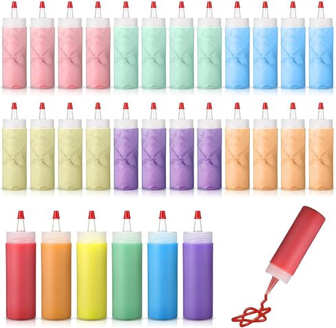 6 Packs DIY Sidewalk Chalk Paint Kit Non Toxic Paint Washable Powdered Chalks with Plastic Squeeze Bottle Mix in Water 6 Vibrant Colors for Creative Sidewalk and Chalkboard Fun in Kuwait