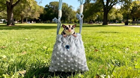 Sugar Glider Bonding Pouch Portable Drawstring Pouch Soft Sleeping Bag with Blue Braided Ribbon Small Animal Carrier- Hedgehog Hamster Ferret (Blue) in Saudi Arabia