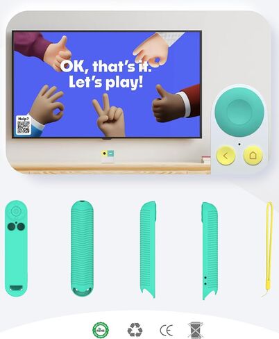 غطاء حماية لجهاز التحكم عن بعد من السيليكون لجهاز التحكم عن بعد لنظام ألعاب Nex Playground، غلاف واقٍ مضاد للانزلاق ومقاوم للصدمات، تغطية كاملة من السيليكون الناعم مع حبل قصير (متوافق مع الإصدار الجديد لجهاز التحكم عن بعد Nex Playground) in Kuwait