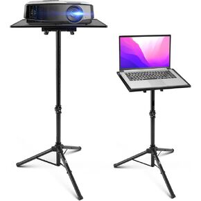 حامل لابتوب برو دي جيه وجهاز عرض - حامل لاب توب قابل للتعديل، حامل معدات دي جيه للكمبيوتر والاستوديو، ارتفاع قابل للتعديل 28.0 انش - 50.0 انش، حامل جهاز عرض لابتوب، جيد للمسرح او الاستوديو in Kuwait