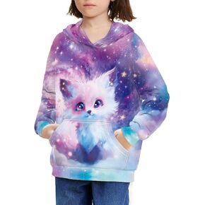 Hoodie for Kids Ages 6-16 Girls Fall Outfits Fashion Sweatshirt with Pockets Stylish Hoodie Cute Animal Sweatshirt in Saudi Arabia