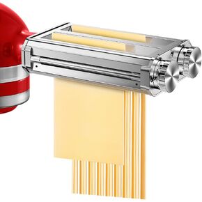 Pasta Maker Attachment for Kitchen Aid Stand Mixers, 304 Stainless Steel, Rust-Proof, 8 Thickness Settings, Easy to Clean, 3 in 1 Accessories for Homemade Spaghetti, Fettuccine, Lasagna in Kuwait