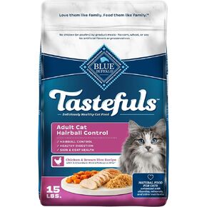 Blue Buffalo Tastefuls Chicken Adult Hairball Control Dry Cat Food, 7 lb in Kuwait
