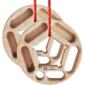 TWO STONES Portable Hangboard Rock Climbing, Pull Up Rings as Portable Rock Climbing Training Board with Pockets and Edges for Rock Climbers in Kuwait