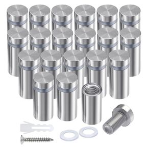 Standoff Screws 1/2 x 1 Inch 20 Pack Sign Standoffs Stainless Steel Stand Off Wall Mounts Sign Mounting Hardware for Acrylic Signs Advertising Screws Silver 0.5" x 1" in Saudi Arabia