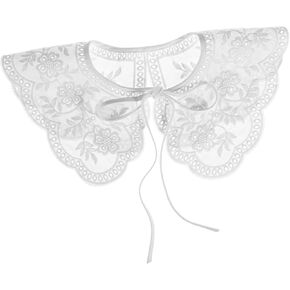 Cotton Lace Embroidered Fake Collar for Women Detachable Breathable False Collar Accessory for Gowns Blouses Jackets and Coats in Saudi Arabia