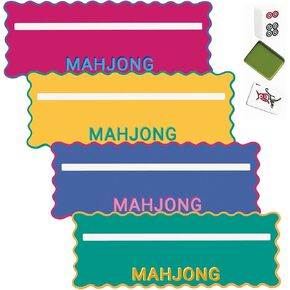Soulchen 4 قطع من بطاقات Mahjong Line Finder دليل بطاقات قارئ الخطوط الملونة للعبة الليلية وحفلات المسابقات وهدايا محبي الماجونج للمبتدئين (لون فاتح، نمط 1) in Kuwait
