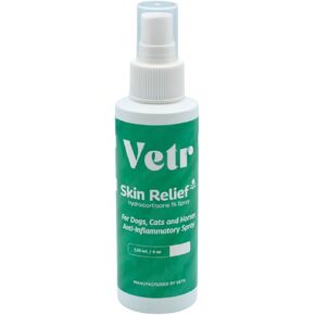 vetr Skin Relief Hydrocortisone Spray for Dogs - Topical Support for Itchy Skin and Hot Spots - 4 oz (120mL) - Vet-Formulated in USA in Kuwait