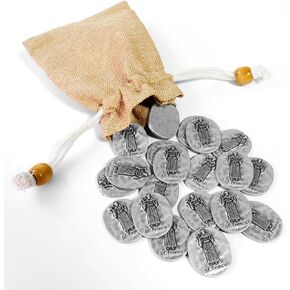 20 قطعة صغيرة من رموز جيب سانت فرانسيس (بوصة واحدة) - عملات شفيع الحيوانات لسحر طوق الكلاب، وهدايا إنقاذ الطبيب البيطري، ومباركة الحيوانات ونشرات الكنيسة (فضية عتيقة، كبيرة الحجم) in Kuwait