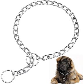 Choke Chain Dog Collar Slip Chain Dog Walking Collars for Pulling Collar Martingale Puppy Collars for XXS XS Small Medium Large Big XL Breed Dogs, Silver S in Kuwait