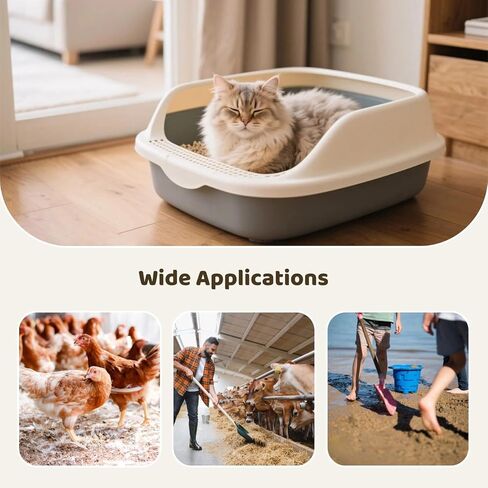 مغرفة فضلات القطط المعدنية، منخل بمقبض طويل 81.28 سم مع شبكة ضيقة 0.24 سم، مغرفة فضلات القطط شديدة التحمل مع قبضة إسفنجية، مجرفة نفايات الحيوانات الأليفة قابلة للفصل، مناسبة للاستخدام في المنزل ومتاجر الحيوانات الأليفة in Kuwait