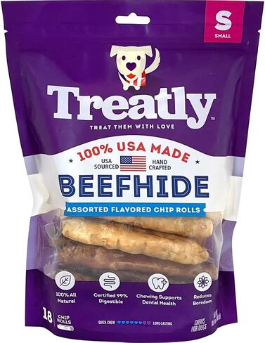 12224 5 in. 100 Percent USA Hide Chip Rolls - Chicken & Beef - 18 per Pack - Case of 10 in Saudi Arabia