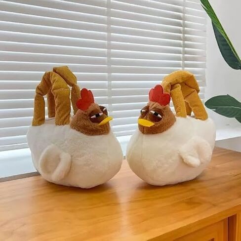 Cute Plush Chicken Handbag - Soft Fluffy Hen Purse, Novelty Bag, Animal Plush HandBag Cosmetic Bag with Zipper for Women in Saudi Arabia