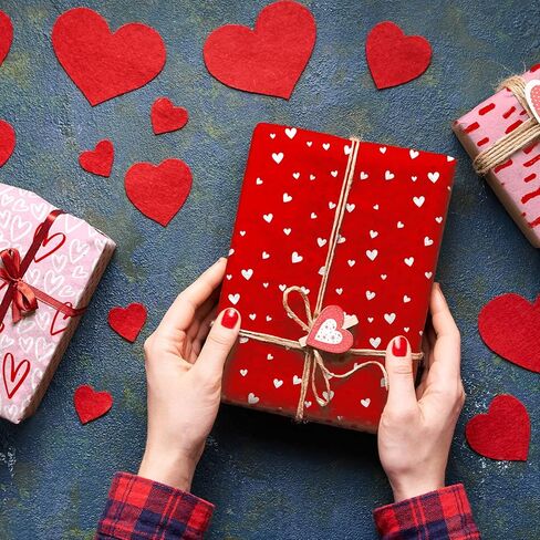 الحوت 60 ورقة عيد الحب المناديل الورقية الحب القلب هدية ورق التغليف 13.8 × 19.7 بوصة متنوعة الأحمر الوردي الحلو نمط التعبئة ورقة ل DIY الحرفية أكياس الهدايا حفل زفاف عيد ميلاد الديكور in Kuwait