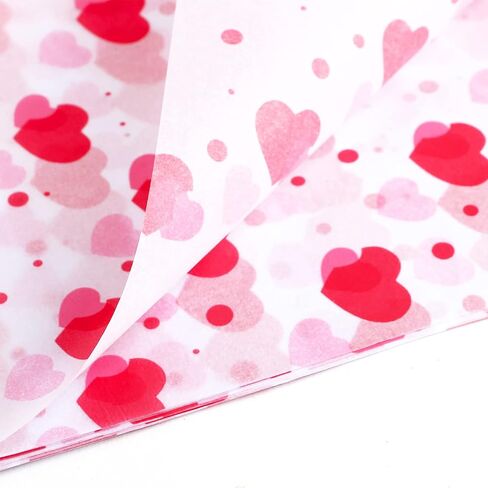 Naler 60 Sheets 14x20 in Valentine’s Day Tissue Paper Pink Themed Gift Wrapping Tissue Paper for Valentine’s Day Wedding Decoration in Saudi Arabia