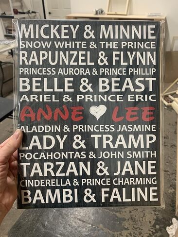 Disney Themed Personalized Wedding Gift, Prince and Princesses, Disney Inspired Love, In This House, Custom Canvas, Includes Personalization, Handcrafted in Saudi Arabia