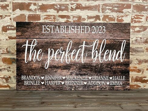 The Perfect Blend Family Room Wall Decor, Blended Family, Wedding Gift, The Perfect Blend, Custom Canvas, Established Date, Bridal Shower Gift in Saudi Arabia