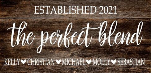 The Perfect Blend Family Room Wall Decor, Blended Family, Wedding Gift, The Perfect Blend, Custom Canvas, Established Date, Bridal Shower Gift in Saudi Arabia