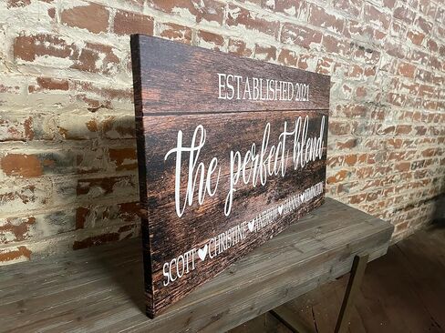 The Perfect Blend Family Room Wall Decor, Blended Family, Wedding Gift, The Perfect Blend, Custom Canvas, Established Date, Bridal Shower Gift in Saudi Arabia