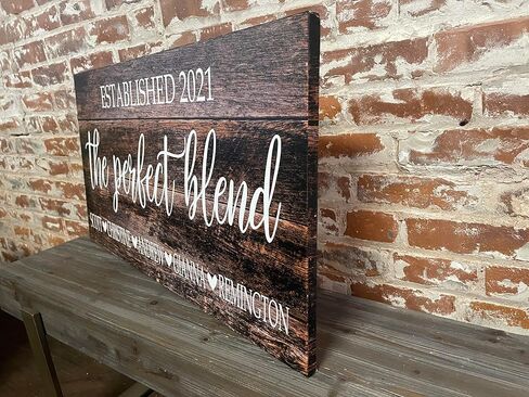 The Perfect Blend Family Room Wall Decor, Blended Family, Wedding Gift, The Perfect Blend, Custom Canvas, Established Date, Bridal Shower Gift in Saudi Arabia