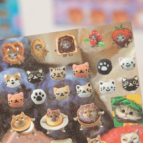 Cat Sticker Book with Meme Stickers 30 Pages Over 800 Die Cut Stickers with 3 Coating Types for Scrapbook Journal and Planner Sticker Album with Premium Art Paper and Cute Design in Saudi Arabia