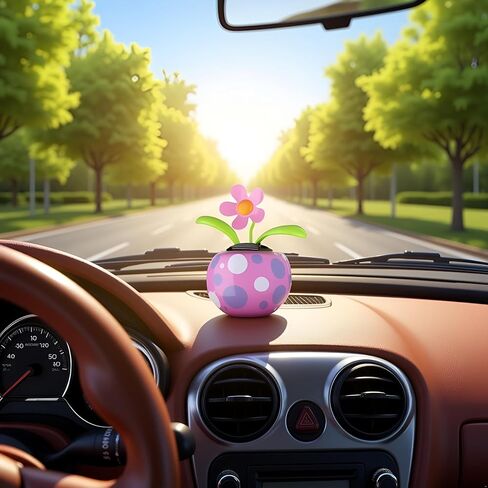 Pink Solar Dancing Solar Powered Dancing Pink Flower in Colorful Shape Flip Flap Animated Bobblehead Dancer Window Sun Catcher Car Dashboard Decor Solar Power Kits, Decorations in Saudi Arabia