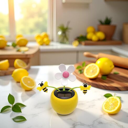 عباد الشمس الراقصة بالطاقة الشمسية، عسل النحل، أصفر لزهر التفاح، زخرفة زخرفية تعمل بالطاقة الشمسية، ديكور حديقة السيارة والمنزل، ديكورات in Saudi Arabia