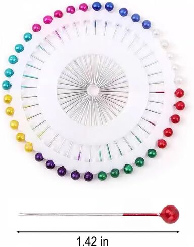 480PCS Sewing Pins Straight Pin for Fabric, Pearlized Ball Head Quilting Pins Long 1.42inch, Multicolor Corsage Stick Pin for Dressmaker, Jewelry DIY Decoration, Craft and Sewing Project in Saudi Arabia
