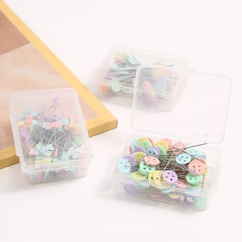 100PCS Sewing Pins with Heads, Multicolor DIY Patchwork Straight Pins Fabric Pins for Quilting Dressmaker Jewelry DIY Decoration Craft Sewing Project(Tie Style) in Saudi Arabia
