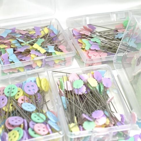100PCS Sewing Pins with Heads, Multicolor DIY Patchwork Straight Pins Fabric Pins for Quilting Dressmaker Jewelry DIY Decoration Craft Sewing Project(Tie Style) in Saudi Arabia