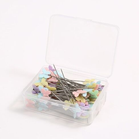 100PCS Sewing Pins with Heads, Multicolor DIY Patchwork Straight Pins Fabric Pins for Quilting Dressmaker Jewelry DIY Decoration Craft Sewing Project(Tie Style) in Saudi Arabia