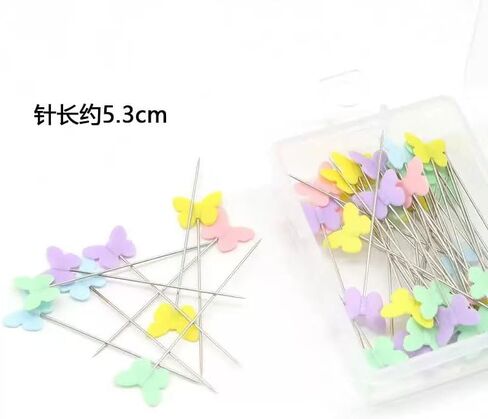 100PCS Sewing Pins with Heads, Multicolor DIY Patchwork Straight Pins Fabric Pins for Quilting Dressmaker Jewelry DIY Decoration Craft Sewing Project(Tie Style) in Saudi Arabia