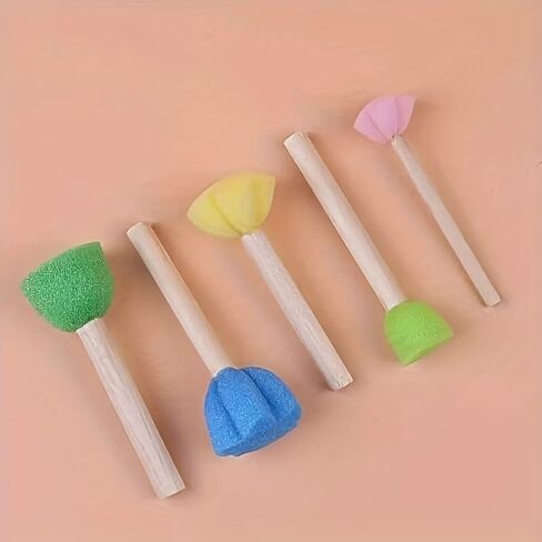 5pcs Sponge Brushes for Art，Soft Foam Rubbing Brushes Suitable for Calligraphy, Graffiti, Stamp Making in Saudi Arabia