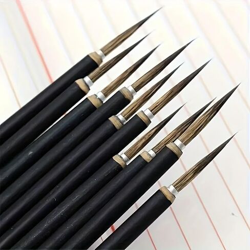 3pcs Ultra-Fine Detail Paint Brush Set,Professional Micro Art Brushes for Watercolor,Oil & Acrylic Painting,Nylon Bristles in Saudi Arabia