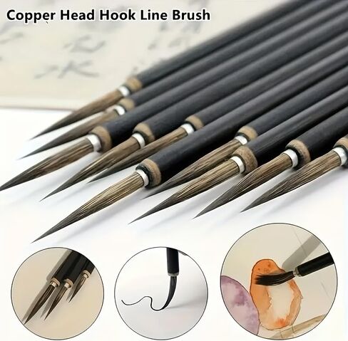 3pcs Ultra-Fine Detail Paint Brush Set,Professional Micro Art Brushes for Watercolor,Oil & Acrylic Painting,Nylon Bristles in Saudi Arabia